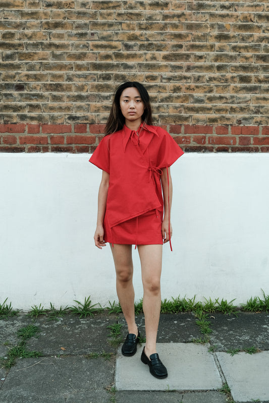 Red Wrap Skirt