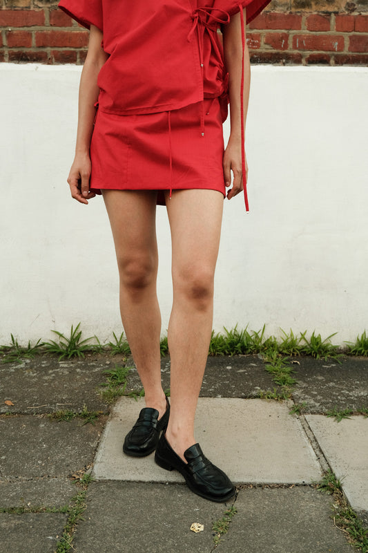 Red Wrap Skirt